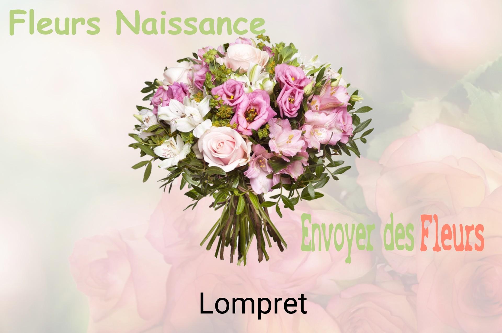 Bouquet de fleurs de naissance livré à Lompret